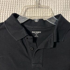 Old Navy Black Classic Fit Polo Shirt size M. Worn a few times, zero flaws!